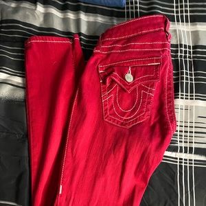 Red True Religion Jeans